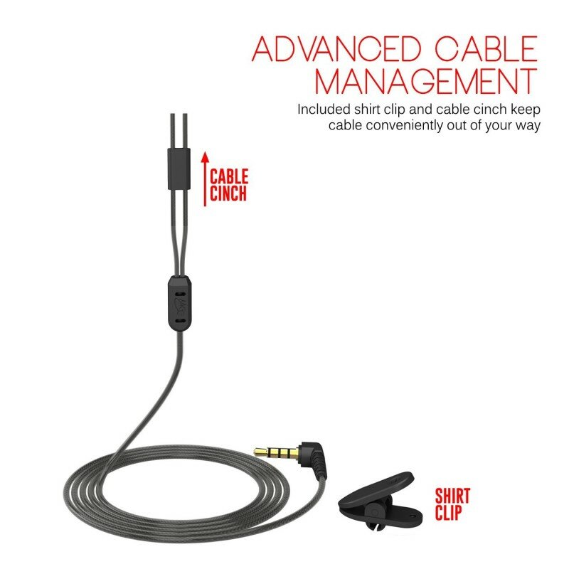 The M6 In-Ear Sports Headphones are designed to fit in the ear securely and comfortably. This is achieved with a patented ergonomic housing design, over-the-ear fit, and memory wire technology. The memory wire is flexible and conforms comfortably to the shape of YOUR ears. #MEEaudio #ad