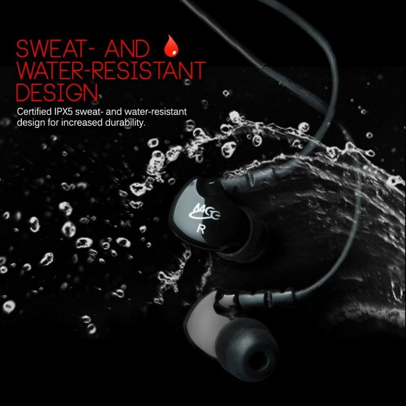 The M6 In-Ear Sports Headphones are designed to fit in the ear securely and comfortably. This is achieved with a patented ergonomic housing design, over-the-ear fit, and memory wire technology. The memory wire is flexible and conforms comfortably to the shape of YOUR ears. #MEEaudio #ad