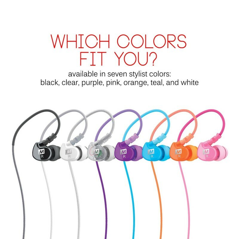 The M6 In-Ear Sports Headphones are designed to fit in the ear securely and comfortably. This is achieved with a patented ergonomic housing design, over-the-ear fit, and memory wire technology. The memory wire is flexible and conforms comfortably to the shape of YOUR ears. #MEEaudio #ad
